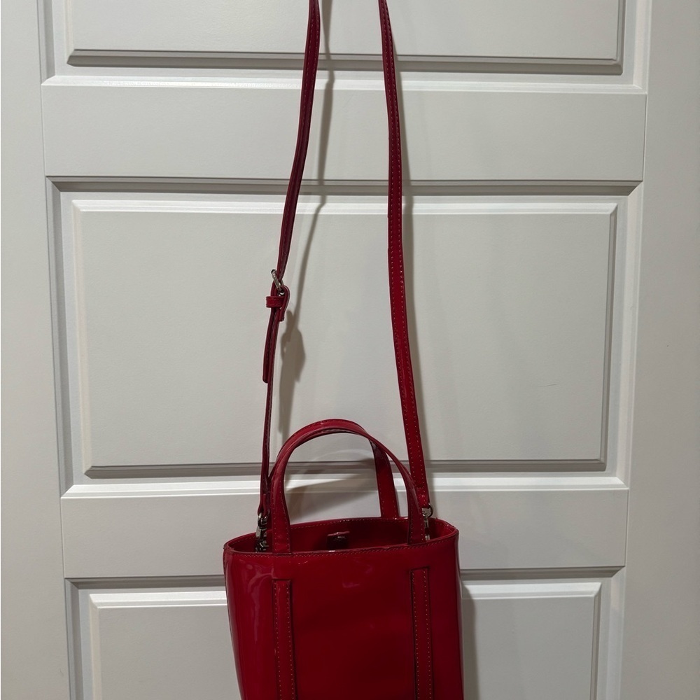 Urban Outfitters Red Patent Faux Leather Bag - Picture 2 of 8
